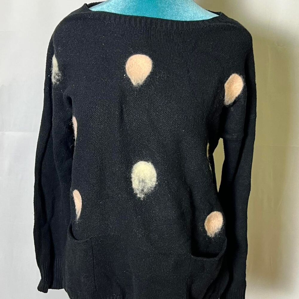 Adorable Avalin fuzzy polka dot statement sweater size Medium‎ - Picture 6 of 8